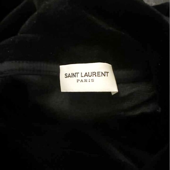 Saint Laurent Black Distressed Effect Hoodie Size M Mint! - Picture 3 of 4